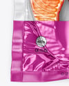 Clear Plastic Flow-Pack with Salmon Fish Steak Mockup
