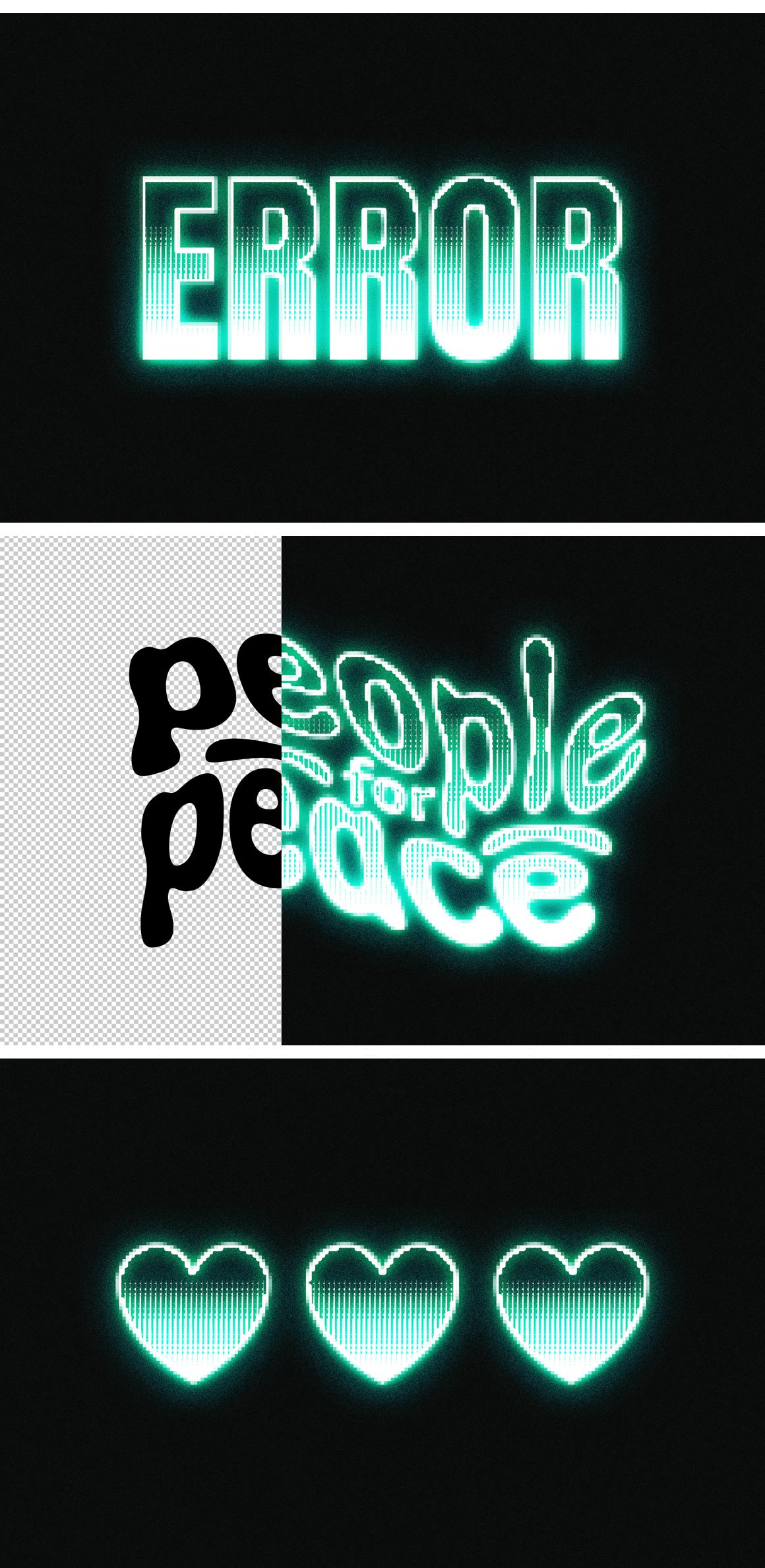 Retro Screen Text &amp; Logo Effect