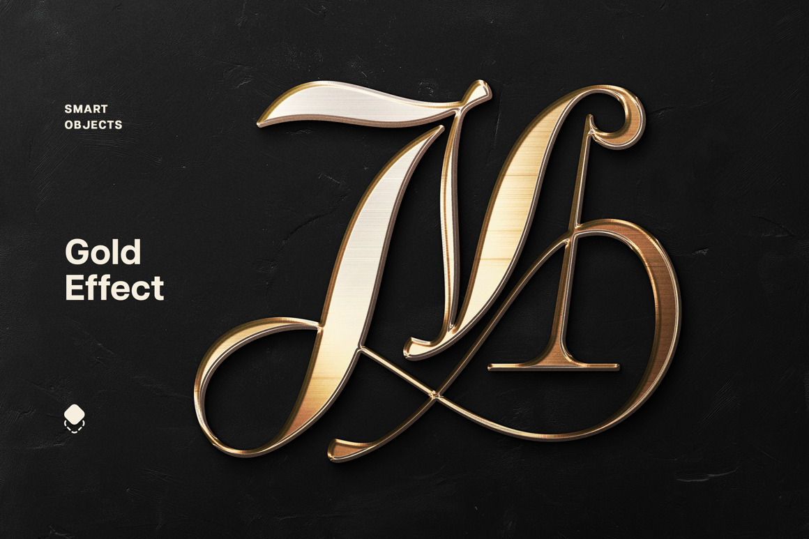 Gold Metal Text &amp; Logo Effect