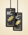 Two Paper Clothing Tags Mockup