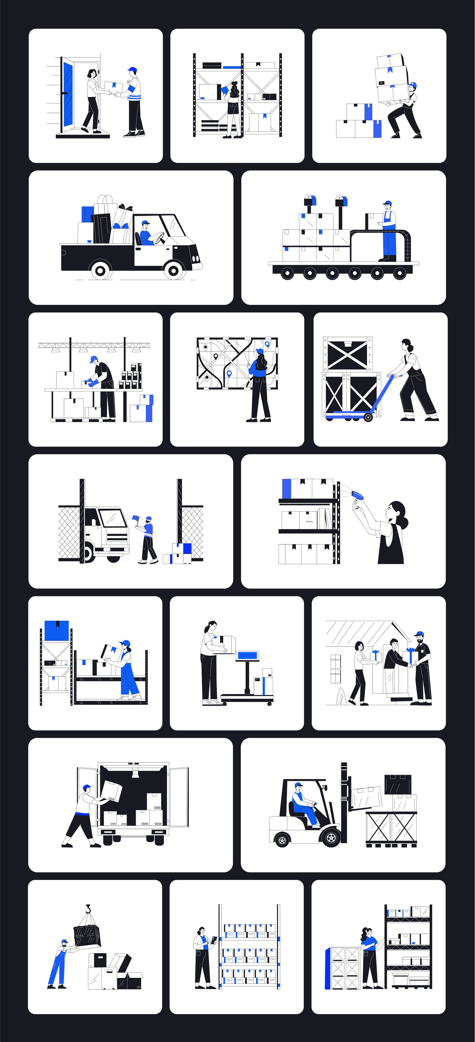 Logistic Shipping Illustration Art