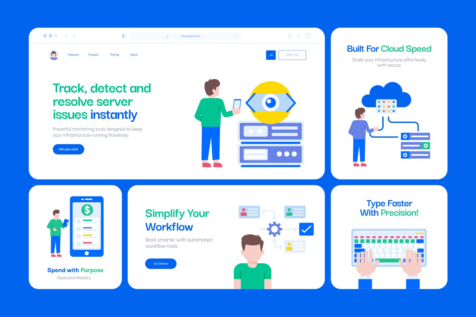 Software Developer Illustration Set