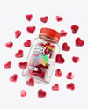 Plastic Bottle with Gummies Mockup