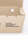 Opened Kraft Paper Food Box Mockup