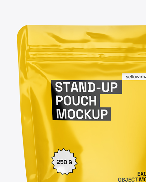 Glossy Stand-up Pouch Mockup
