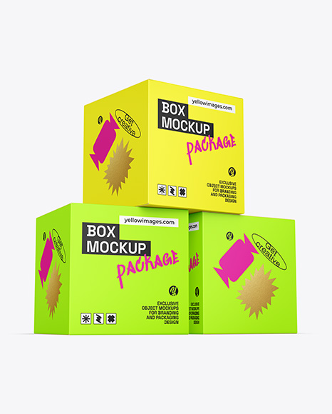 Three Paper Boxes Mockup - Three+Papers+Mockup