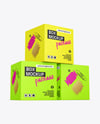 Three Paper Boxes Mockup