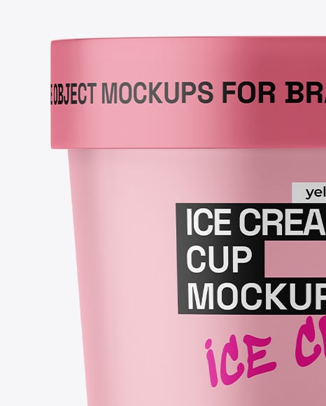 Matte Ice Cream Cup Mockup