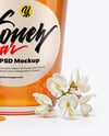Glass Jar with Acacia Honey Mockup