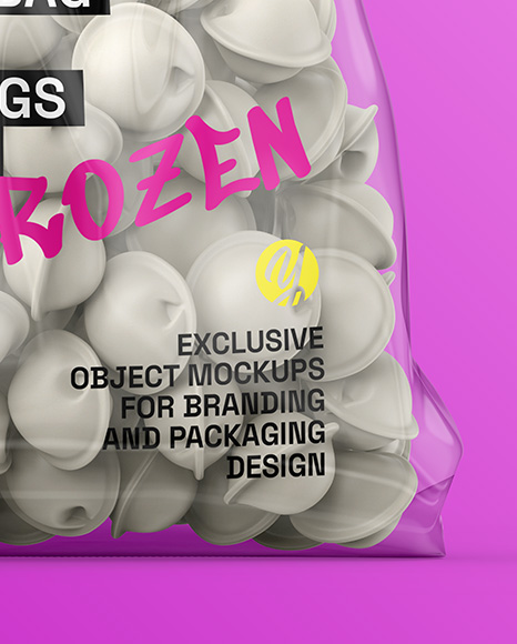 Plastic Bag With Dumplings Mockup