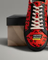 Pair of Sneakers with Shoe Box Mockup