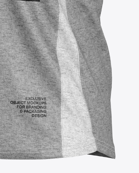 Heather T-Shirt Mockup - Half Side View