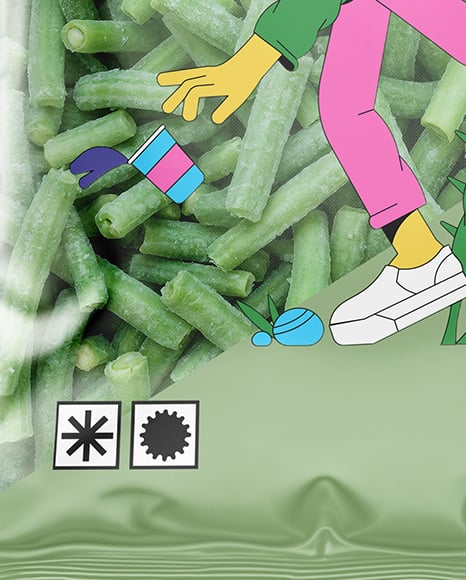 Frozen Green Beans Pack Mockup