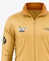 Long Sleeve Track Jacket Mockup - Front View