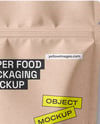 Kraft Pouch With Almonds Mockup