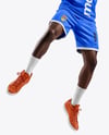 Afro-American Basketball Player Wearing Full Basketball Uniform Mockup