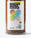 Glass Jar with Creole Seasoning Mockup