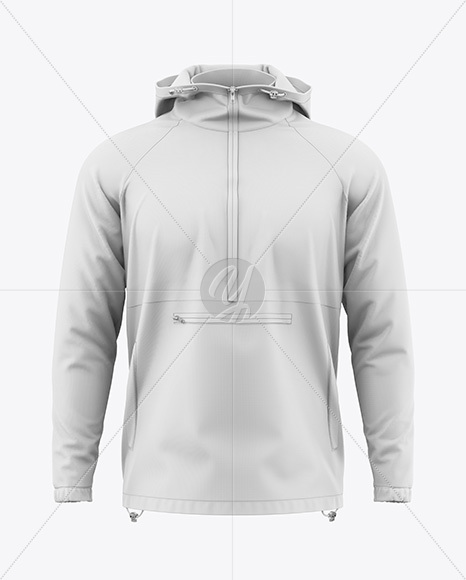 Men's Anorak Windbreaker Jacket Mockup - Front View