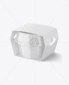 Glossy Plastic Container With Label Mockup