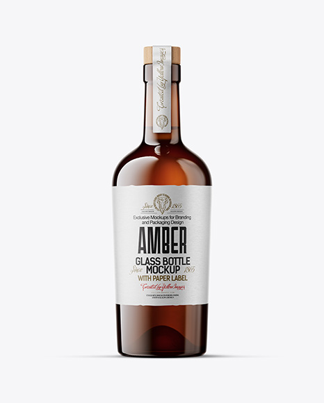 Amber Bottle Mockup - Packaging mockups