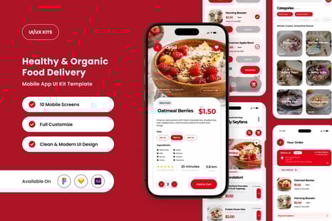 BienManger – Healthy Food App Design Template - Delivery app