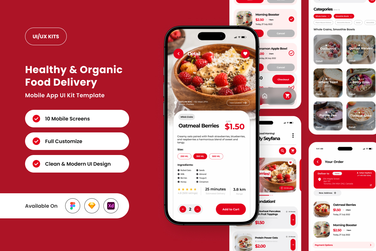 BienManger – Healthy Food App Design Template