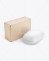 Soap Bar with Kraft Paper Box Mockup