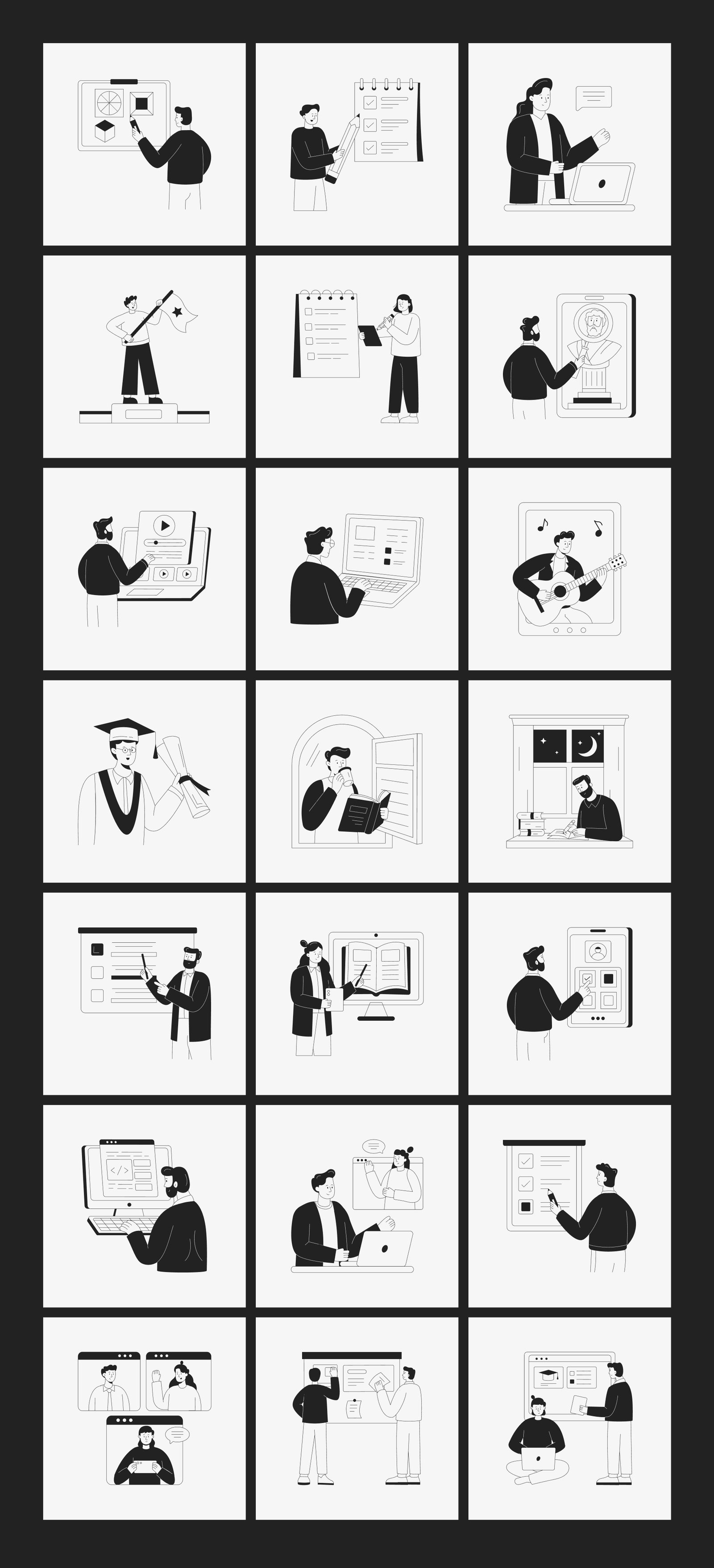 Knowledge and Growth Illustrations Bundle