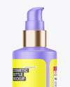 Matte Cosmetic Bottle with Pump Mockup