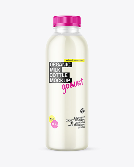 Plastic Milk Bottle Mockup - Smoothie mockup psd