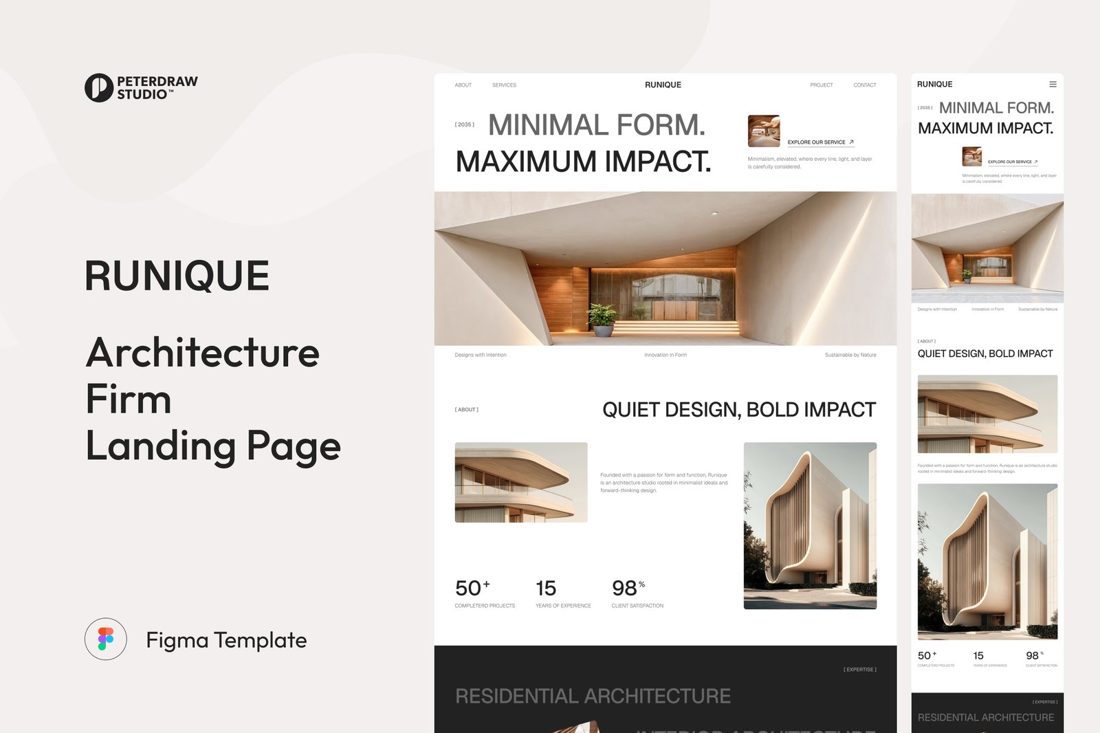 Runique – Architecture Firm Website UI Figma Template