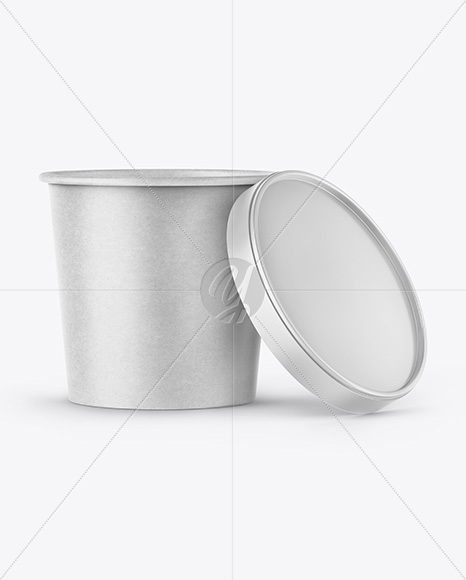 Kraft Paper Ice Cream Cup Mockup
