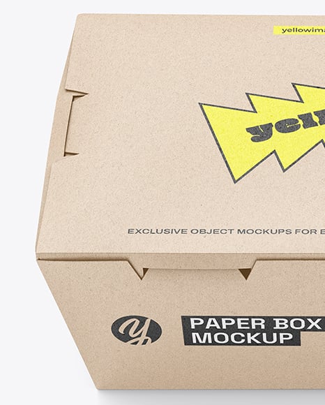 Kraft Paper Food Box Mockup