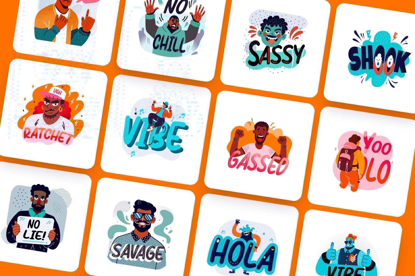 Animated Gen Z Reaction Stickers