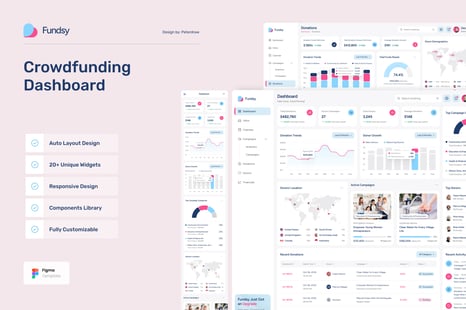 Fundsy – Crowdfunding Management Dashboard Figma Template - Creative Store