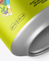 Aluminium Can With Matte Finish Mockup