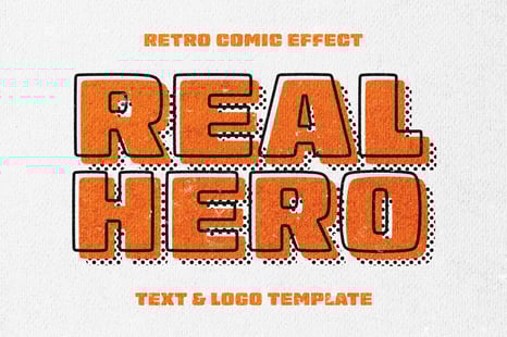 Retro Comic Print Text Effect - Text effects