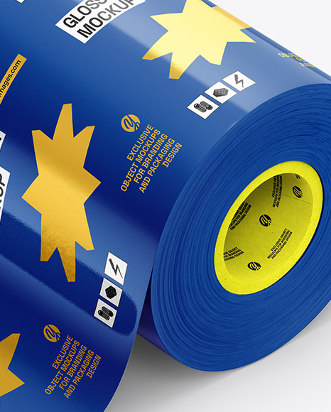 Glossy Film Roll Mockup