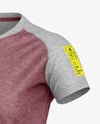 Heather T-Shirt Mockup - Half Side View