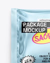Glossy Metallic Sachet Mockup