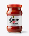 Glass Jar with Tomato Paste Mockup