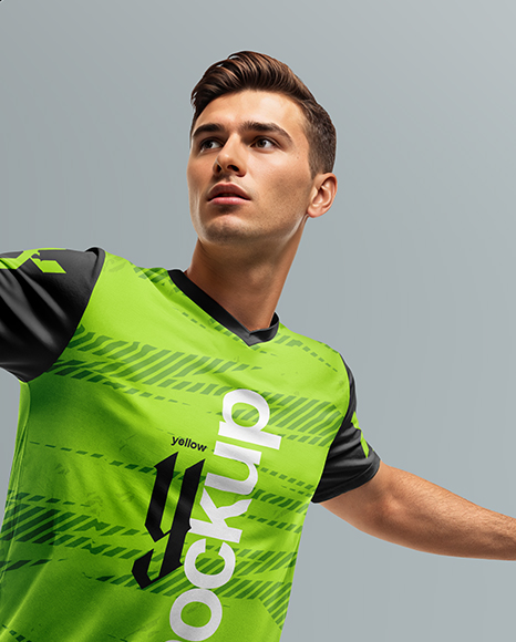 Man Wearing Badminton Uniform Mockup