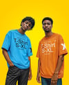 Two Afro-American Men Wearing T-shirts and Jeans Mockup