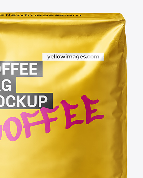 Metallic Coffee Bag Mockup