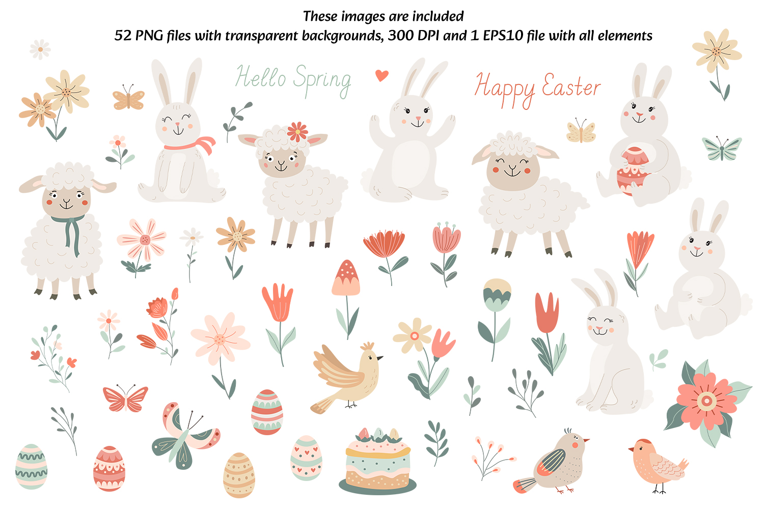 Easter Harmony Clipart and Patterns