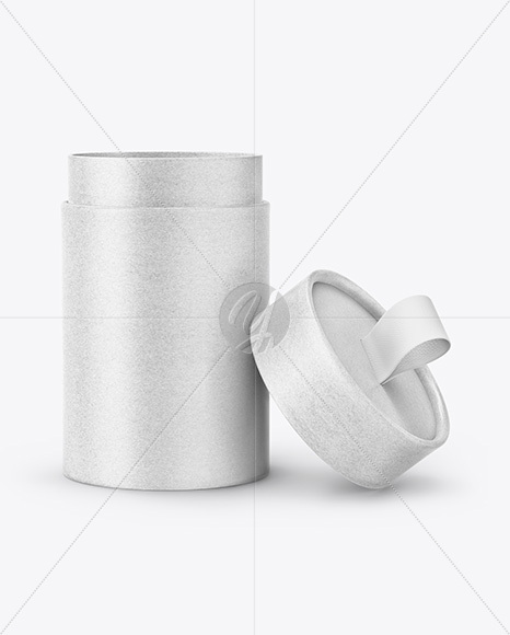 Kraft Paper Tube with Pull Tab Mockup
