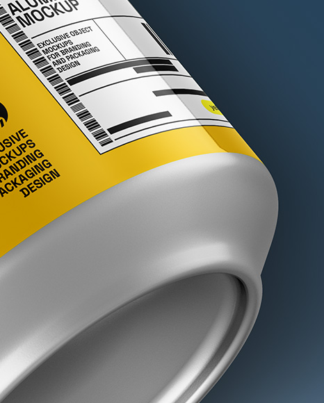 Aluminium Can With Glossy Finish Mockup