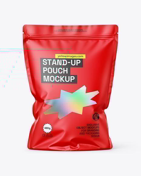 Matte Stand-Up Pouch Mockup