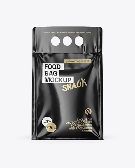 Glossy Food Bag Mockup