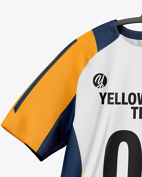 Training Jersey on Hanger Over Wooden Bench Mockup